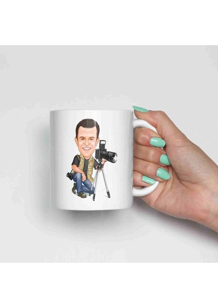 Erkek Fotoğrafçılara Özel Karikatürlü Kupa Bardak fiyatları