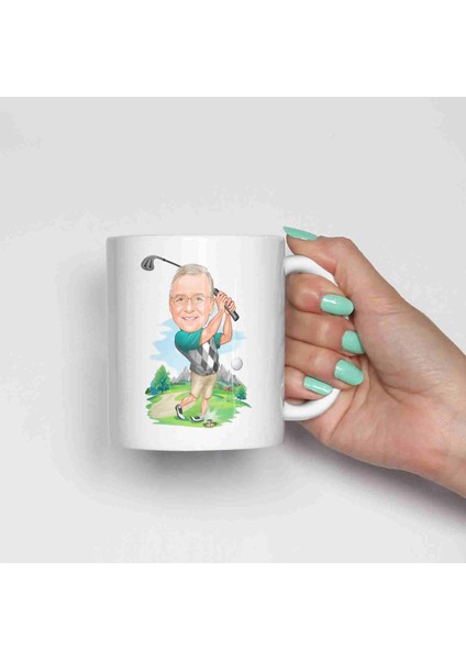 Golf Oynayanlara Özel Karikatürlü Kupa Bardak modelleri