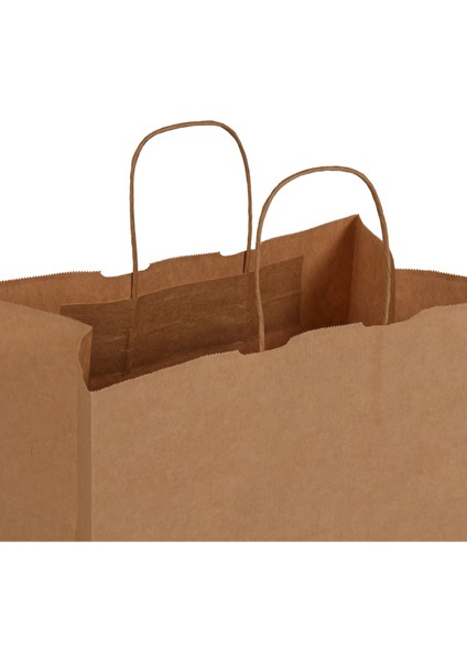 33x20x33-200 Adet Burgu Saplı Kraft Çanta