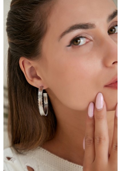 Kadın Exuberante Model Mega Özel Tasarım El Yapımı Halkalı Çelik Gümüş Kaplama Favori Stil Küpe Takı modelleri