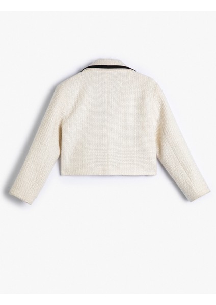 Ceket Uzun Kollu Düğme Kapamalı Cep Detaylı Dokulu indirimleri