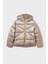 Kışlık Kız Kapşonlu Anorak Mont Krem 4