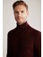 Ipek Karışım Boğazlı Yaka Bordo Merino Yün Triko 1
