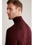 Ipek Karışım Boğazlı Yaka Bordo Merino Yün Triko 3