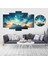 5 Parçalı Dekoratif Ahşap Duvar Tablosu ve Saati 60X124 cm 1