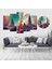 5 Parçalı Dekoratif Ahşap Duvar Tablosu ve Saati 60X124 cm 1