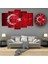 5 Parçalı Dekoratif Ahşap Duvar Tablosu ve Saati 60X124 cm 1