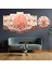 5 Parçalı Dekoratif Ahşap Duvar Tablosu ve Saati 60X124 cm 1