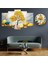 5 Parçalı Dekoratif Ahşap Duvar Tablosu ve Saati 60X124 cm 1
