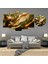 5 Parçalı Dekoratif Ahşap Duvar Tablosu ve Saati 60X124 cm 1