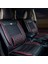 Kia x Ceed Uyumlu Lüx Deri Oto Koltuk Kılıfı Ön Arka Set Planet Serisi Siyah Kırmızı 2