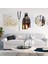 5 Parçalı Dekoratif Ahşap Duvar Tablosu ve Saati 60X124 cm 1