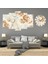 5 Parçalı Dekoratif Ahşap Duvar Tablosu ve Saati 60X124 cm 1