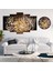 5 Parçalı Dekoratif Ahşap Duvar Tablosu ve Saati 60X124 cm 1