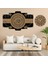 5 Parçalı Dekoratif Ahşap Duvar Tablosu ve Saati 60X124 cm 1