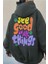 Kadın Antrasit See Good Baskılı 3 Iplik Şardonlu Kapüşonlu Oversize Salaş Bol Kesim Hoodie Sweatshirt 1