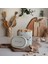 ER004-9G Terrazzo Cream Desenli Oval Metal Saklama Kabı 11X15 cm 3