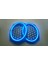 Hoparlör Kapağı Oval 20 cm Ledli 2'li Takım - Buz Mavisi (Ice Blue) 3