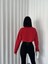 Kadın Bisiklet Yaka Oversize Sweatshirt Crop 4