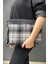 Siyah Clutch Waxed Canvas Ayarlanabilir Askılı Portföy Mumlu Kanvas Kadın El ve Omuz Çantası 5