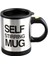 Kişiye Özel Kendini Karıştıran Mikser Kupa Termos Bardak Siyah - Self Stirring Mug 1