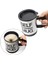 Kişiye Özel Kendini Karıştıran Mikser Kupa Termos Bardak Siyah - Self Stirring Mug 3