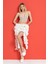 Taşlı Kelebek Büstiyer Off White Kadın 1