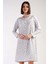 Pamuklu Kadın Uzun Kol Kısa Boy Gecelik 2