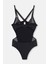Siyah Tül Detaylı Bodysuit 2
