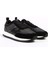 Siyah Erkek Deri Sneaker Low Top Lace Up Repr 2