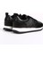 Siyah Erkek Deri Sneaker Low Top Lace Up Repr 3