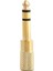 6.3 mm Stereo Erkek / 3.5 mm Stereo Dişi Sarı Metal Gold Jack Fiş Çevirici (81) 2