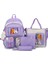 Açık Hava Sırt Çantası Büyük Kapasiteli Okul Çantası Crossbody Çanta 4 Parçalı Set (Yurt Dışından) 1