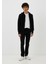 Erkek Hırka Siyah Pamuklu Çift Fermuarlı Kapüşonlu Sık Örme Slim Fit Hırka 3720 3
