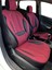 Axiom Comfort Serisi - Seat Ibiza ile Uyumlu Koltuk Kılıfı, Keten-Deri / Bordo 1