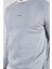Bisiklet Yaka Basic Minimal Baskılı Sweat Boyama Gri 4