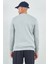 Bisiklet Yaka Basic Minimal Baskılı Sweat Boyama Gri 5