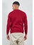 Bisiklet Yaka Basic Minimal Baskılı Sweat Bordo 5