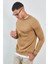 Bisiklet Yaka Basic Minimal Baskılı Sweat Toprak 3
