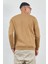 Bisiklet Yaka Basic Minimal Baskılı Sweat Toprak 5