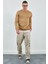 Bisiklet Yaka Basic Minimal Baskılı Sweat Toprak 2