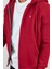 Kapüşonlu Fermuarlı Sweat Bordo 4