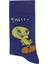 Unisex Vegan Mavi Çorap - Warner Bros Tweety Classic Tasarım 2