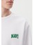 Erkek Mavi Logo Baskılı Beyaz Sweatshirt 0611716-620 5