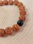 Golden Obsidyen Taşlı Rudraksha Tohum Unisex Bileklik 8mm 3