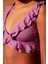 Lila Janice Deep Frill Bikini Üstü 4