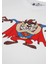 Kadın Vegan Beyaz T-Shirt - Warner Bros Tasmanian x Superman Tasarım 3