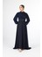 Lacivert Simli Kumaşlı Abiye Elbise 6502428.02 1