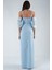 Bebe Mavi Kolları Şifon Yırtmaçlı Abiye 9705139.449 5