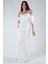 Ekru Kolları Şifon Yırtmaçlı Abiye 9705139.147 3